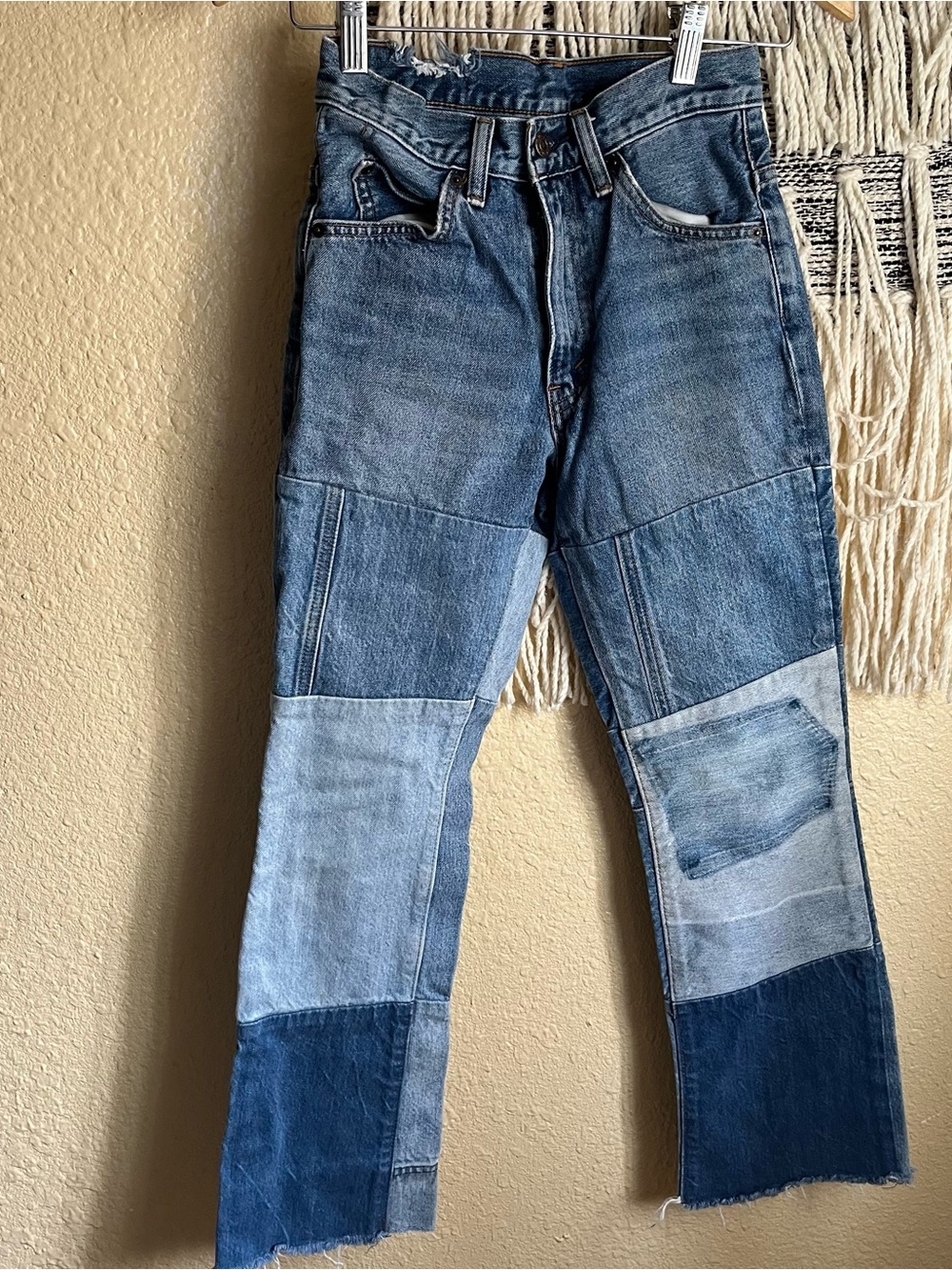 Levi's Women's Patchwork Flare Jeans - Multi Blue Denim 517 Levi’s